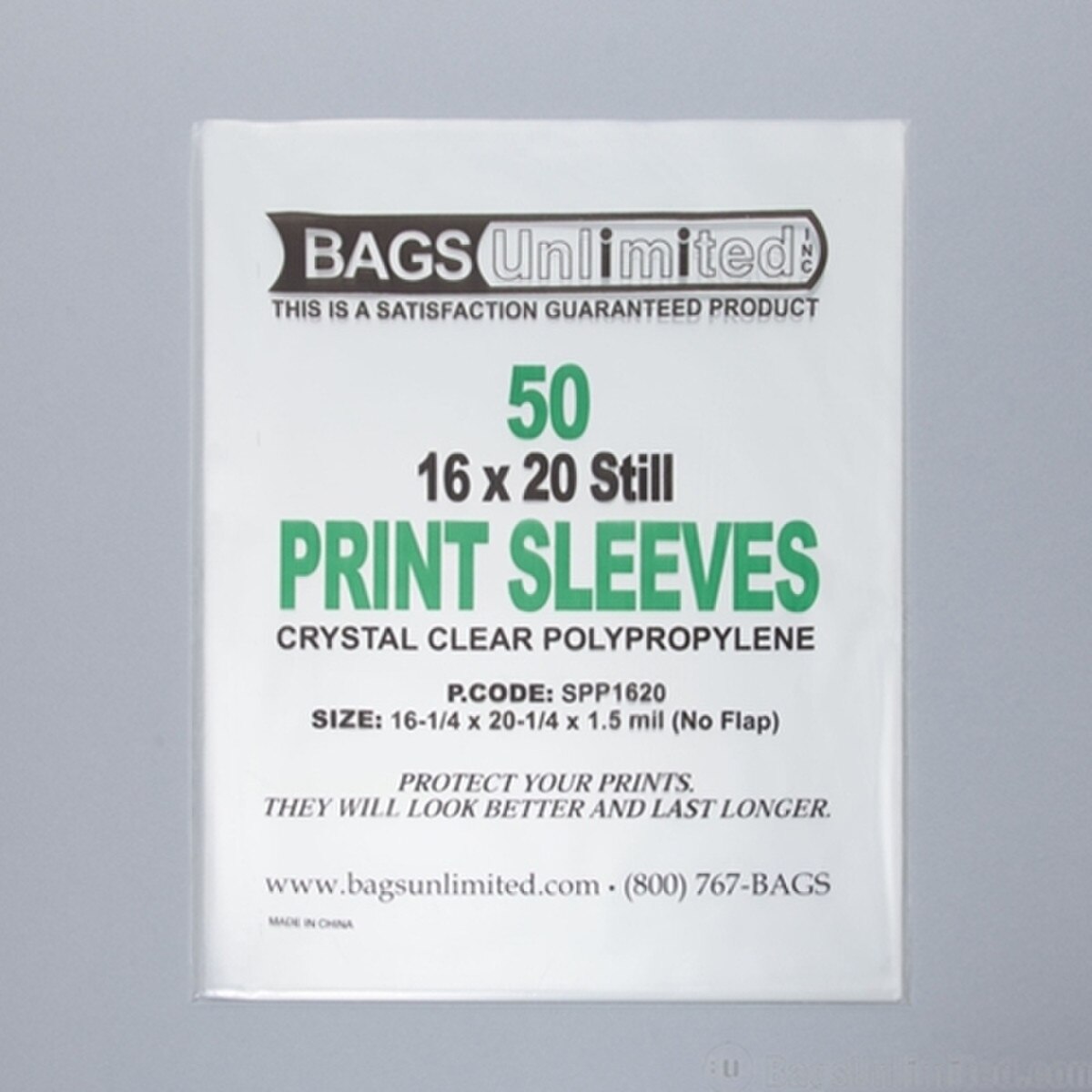 POLYPROPYLENE Sleeves for 16 x 20 P
